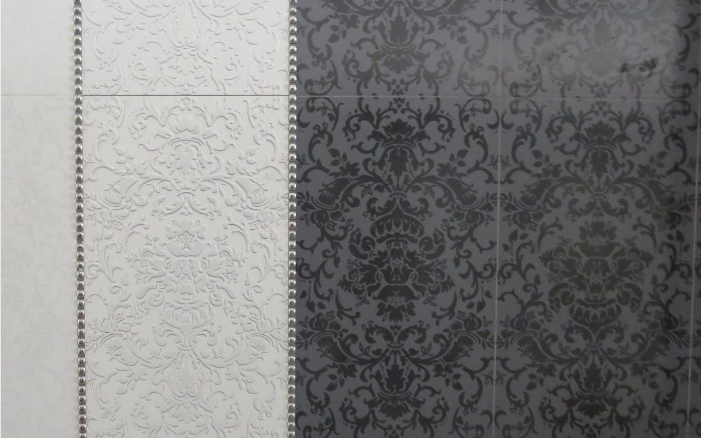 Revestimento preto branco bolas de metal pattern floreado.jpg